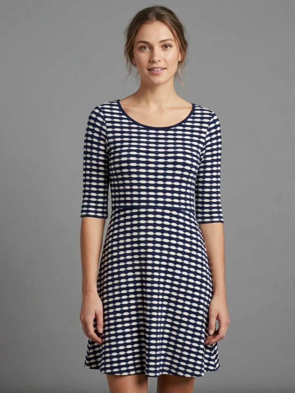 Max Studio Navy And White Dress